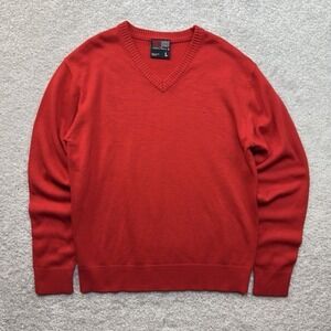 Vintage Y2K Southpole Authentic Collection V-Neck Sweater Men's Large Red